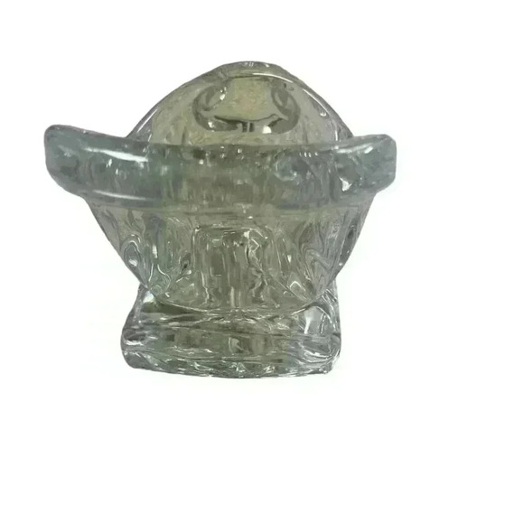 Lead Crystal Glass Santa Sleigh Christmas Candy Dish Clear - Picture 2 of 5